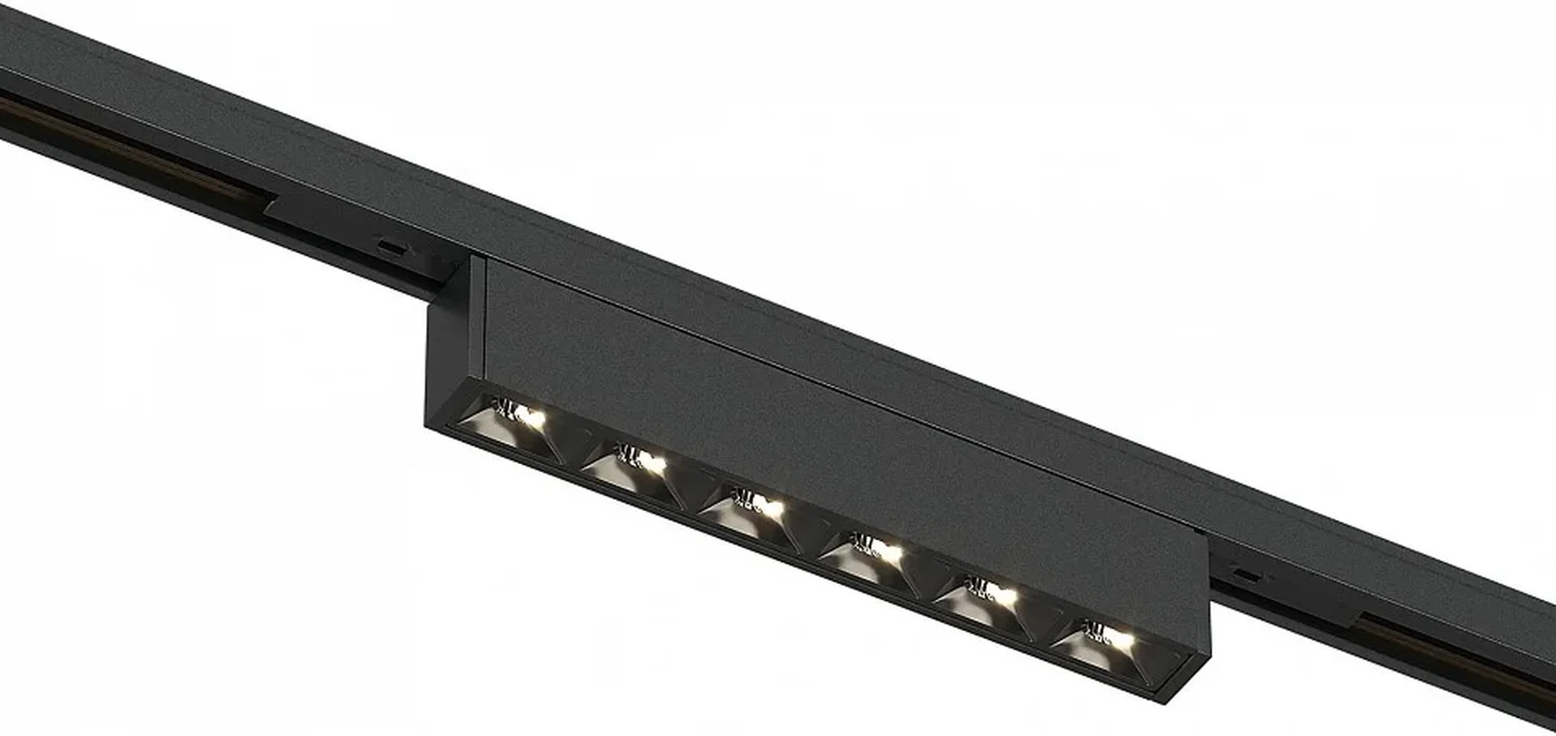 Магнитный трековый светильник Черный LED 1*5W 4000K 220Lm Ra>90 IP20 L100xW10xH18 24V
