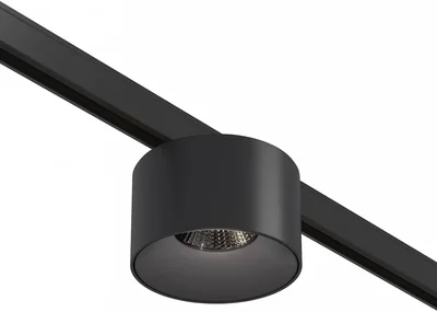 Магнитный трековый светильник Черный LED 1*5W 4000K 350Lm Ra>90 36° IP20 D60xH37 24V