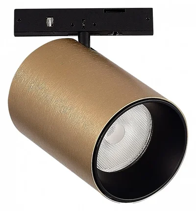 Магнитный трековый светильник Латунь LED 1*9W 3000K 500Lm Ra>90 36° IP20 D45xH63 24V