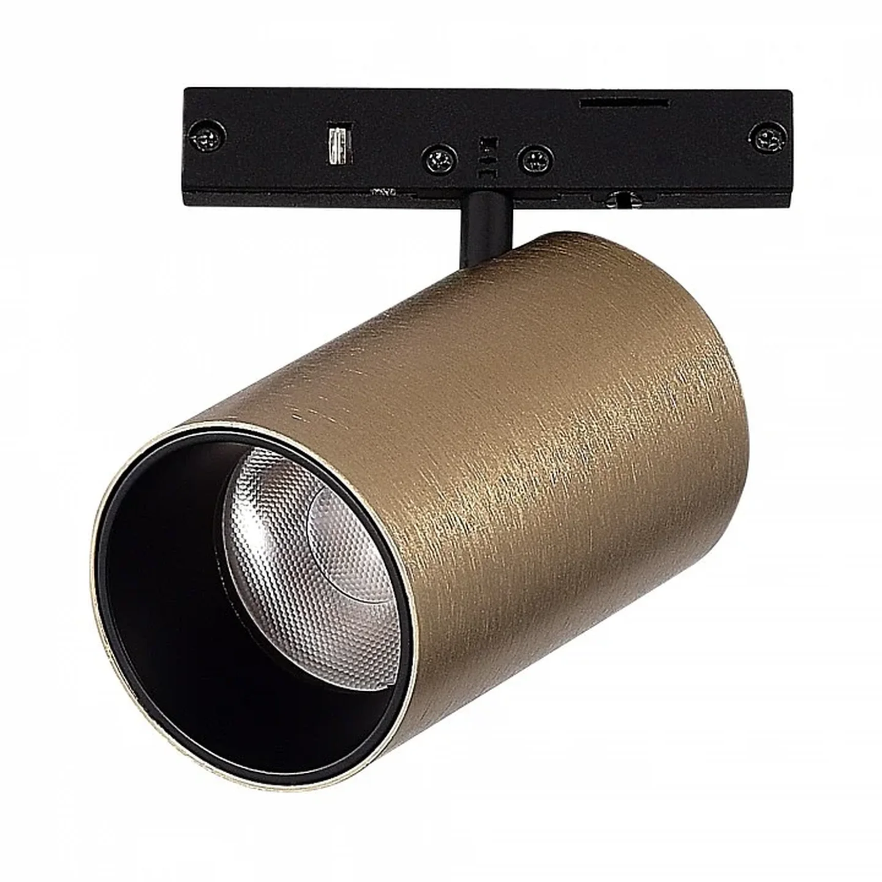 Магнитный трековый светильник Латунь LED 1*5W 4000K 340Lm Ra>90 36° IP20 D35xH58 24V