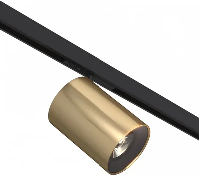 Магнитный трековый светильник Латунь LED 1*9W 4000K 500Lm Ra>90 36° IP20 D45xH63 24V
