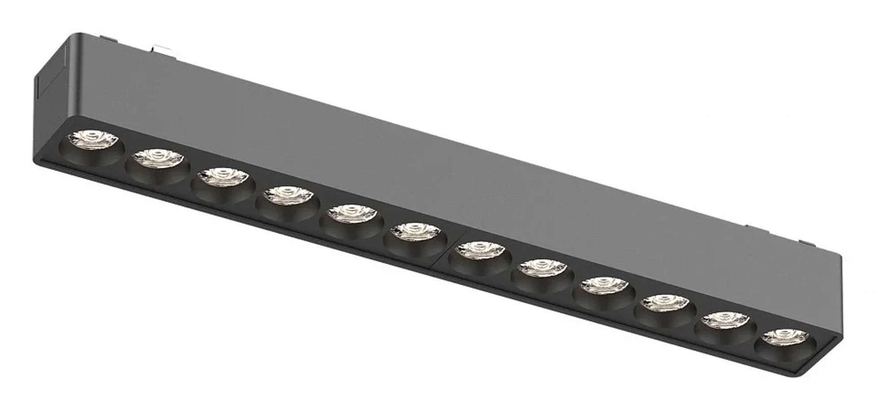 Магнитный трековый светильник Черный LED 1*12W 4000K 710Lm Ra>90 36° IP20 L230xW26xH24 48V
