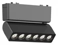 Магнитный трековый светильник Черный LED 1*6W 3000K 360Lm Ra>90 >90 IP20 L122xW26xH80 48V