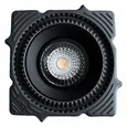 Светильник встраиваемый светодиодный в натяжной ПВХ потолок Черный LED 1*7W 3000K 560Lm Ra80 60° IP20 L102xW102x