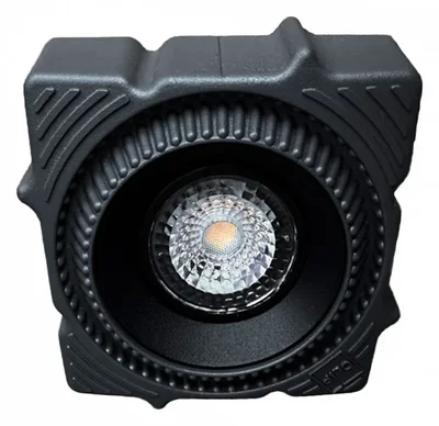 Светильник встраиваемый светодиодный в натяжной ПВХ потолок Черный LED 1*7W 3000K 560Lm Ra80 60° IP20 L102xW102x