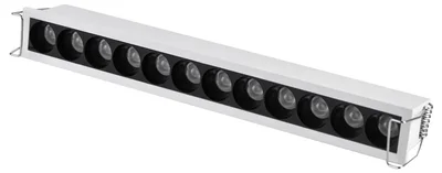 Светильник встраиваемый белый LED 1*12W 3000K 1 200Lm Ra 24° IP20 L240xW30xH36 170-240VV Встраиваемые светильники