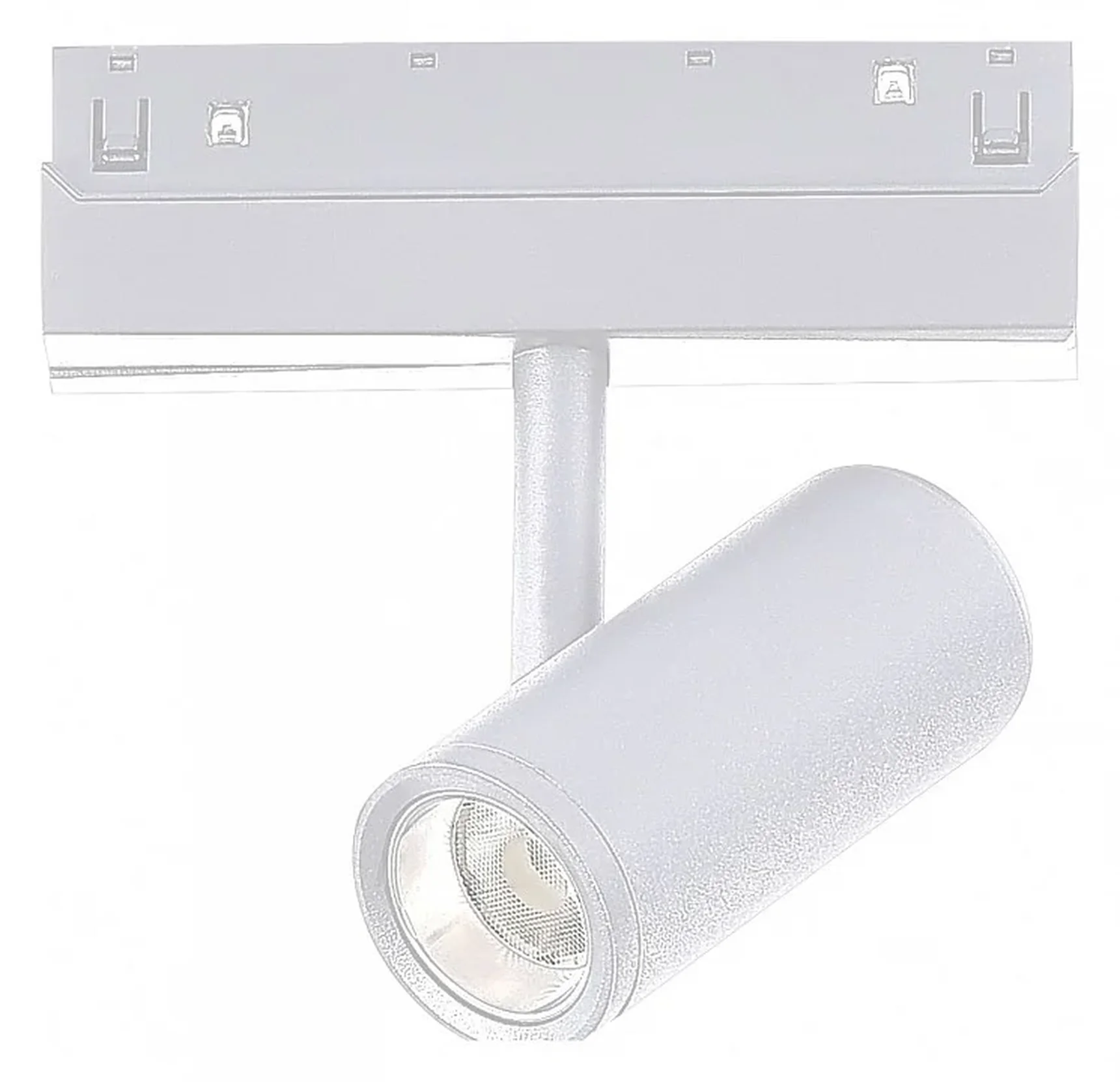 Магнитный трековый светильник Белый LED 1*8W 3000K 550Lm Ra>90 36° IP20 D42xH135 48V