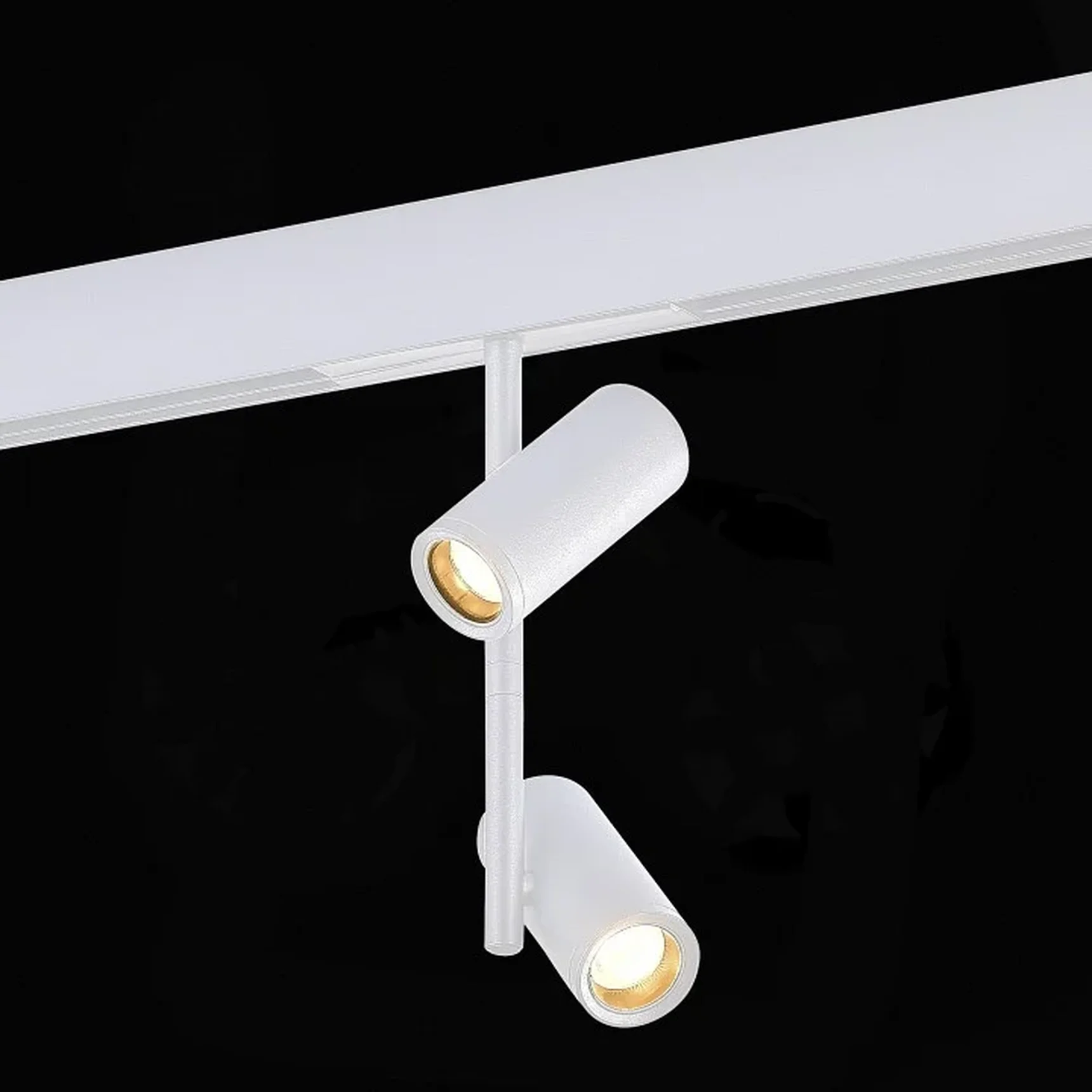 Магнитный трековый светильник Белый LED 1*16W 4000K 1 200Lm Ra>90 36° IP20 D45xH240 48V