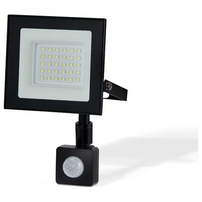 Прожектор светодиодный с датчиком движения ST8113 BK черный IP65 LED 6500K 30W 134*116*26