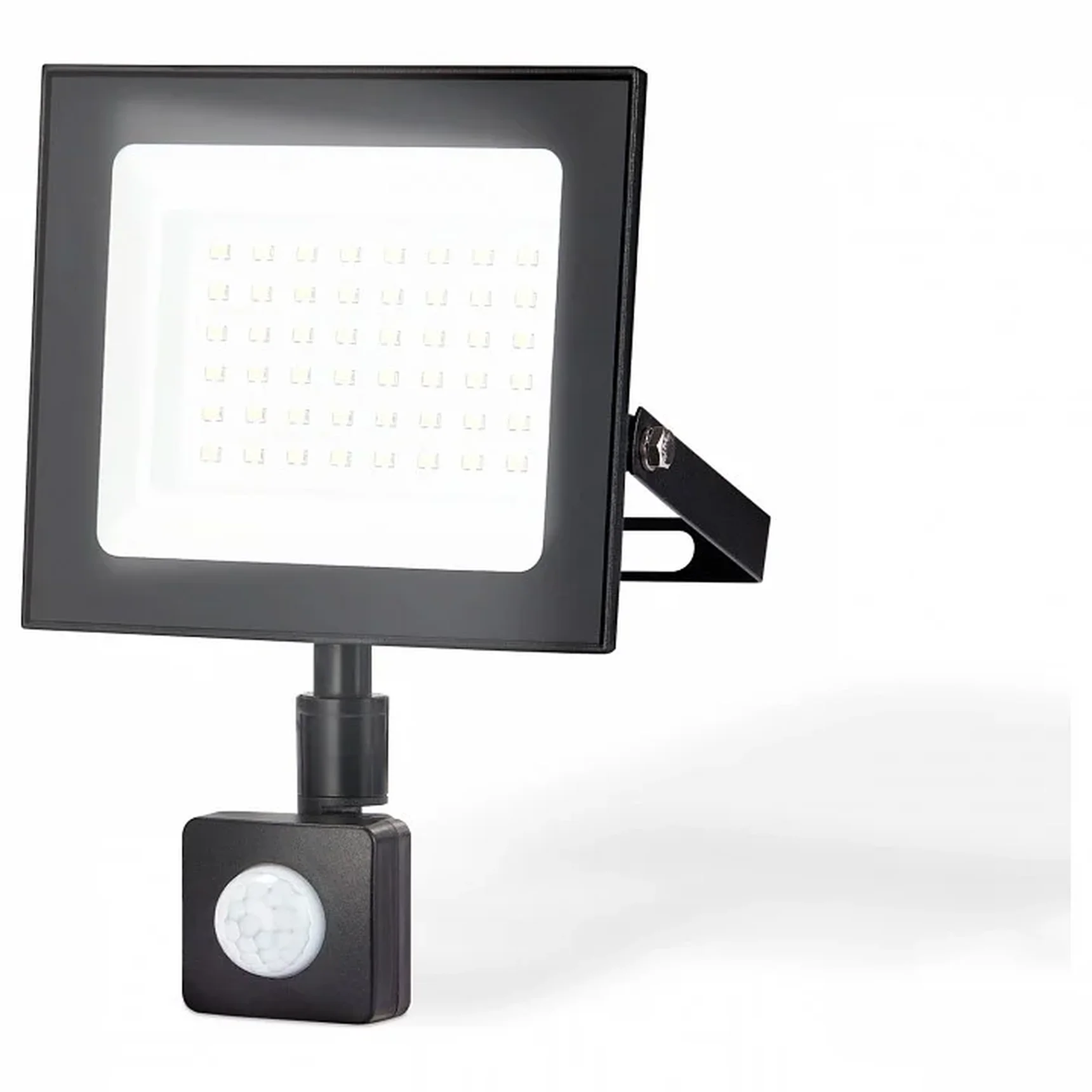 Прожектор светодиодный с датчиком движения ST8115 BK черный IP65 LED 6500K 50W 160*134*28