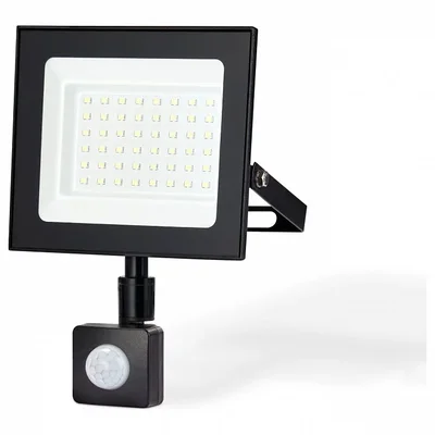 Прожектор светодиодный с датчиком движения ST8115 BK черный IP65 LED 6500K 50W 160*134*28