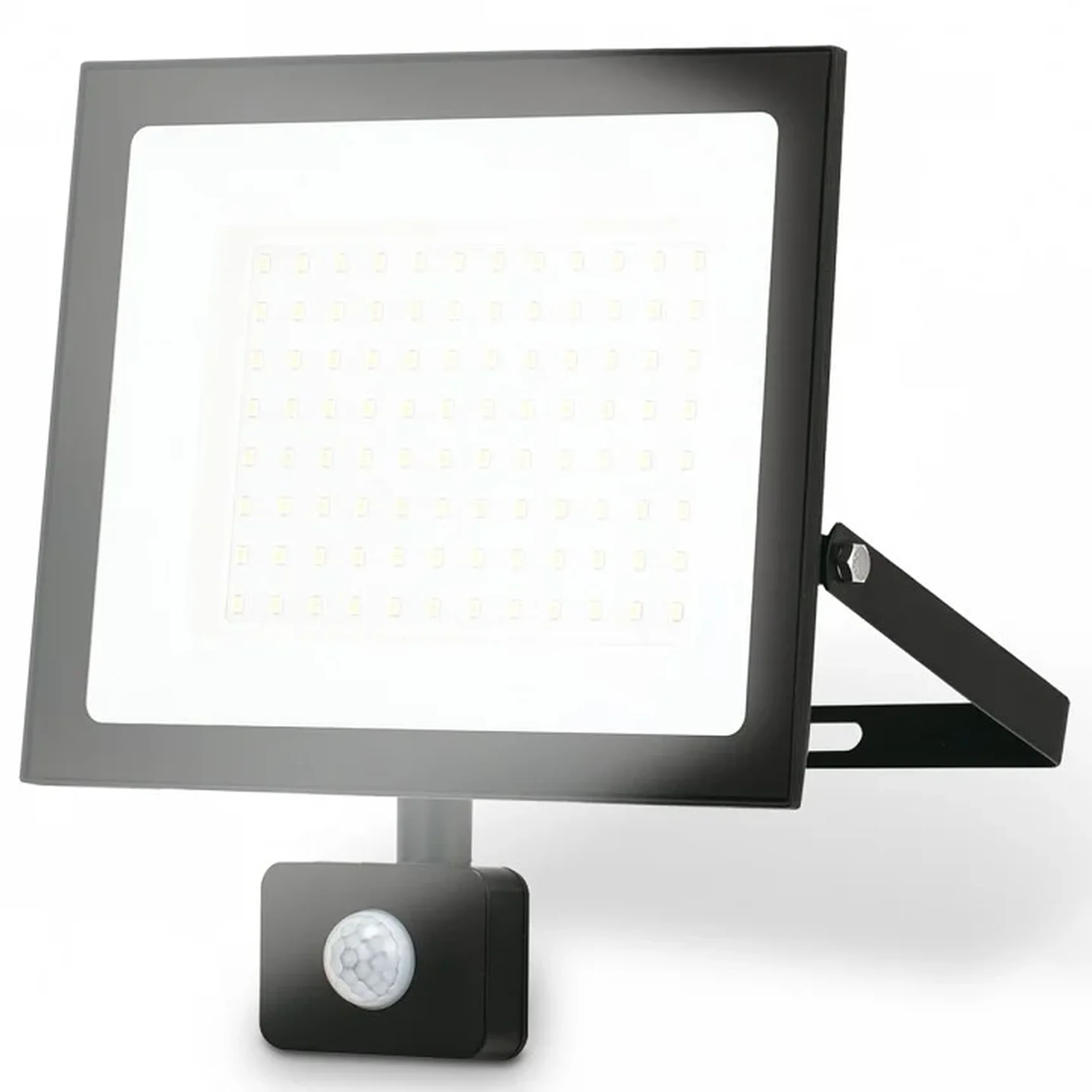 Прожектор светодиодный с датчиком движения ST8115 BK черный IP65 LED 6500K 100W 208*178*31