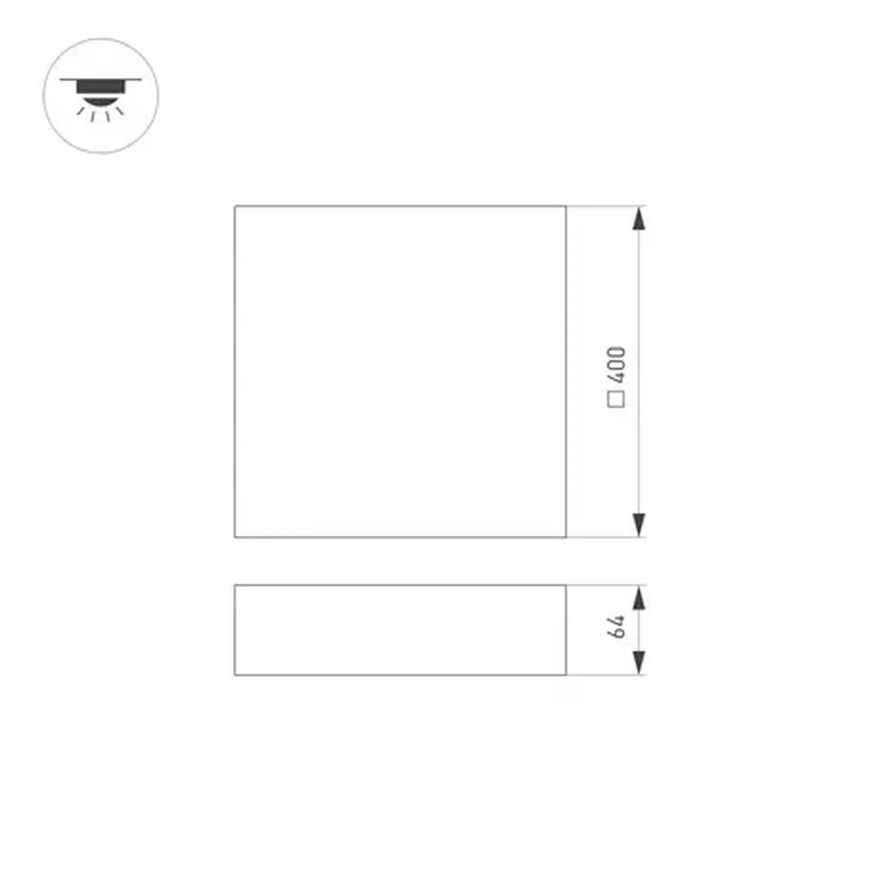 Светильник IM-QUADRO-EMERGENCY-3H-S400x400-44W Warm3000 (BK, 120 deg, 230V) (Arlight, IP40 Металл, 2 года)