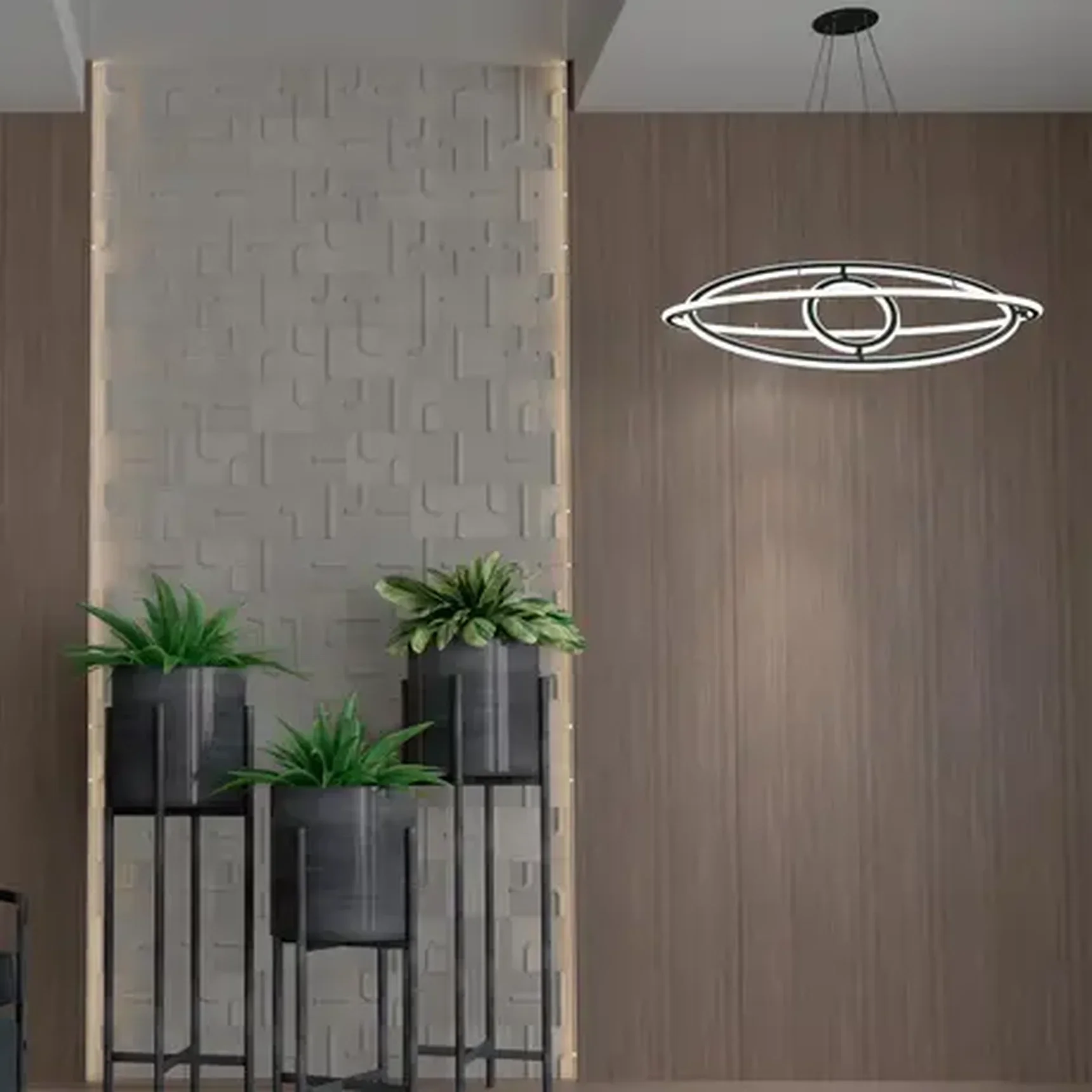 359181 OVER NT23 163 черный Светильник подвесной диммируемый, в комплекте пульт ДУ IP20 LED 4000К 127W 220V ONDO