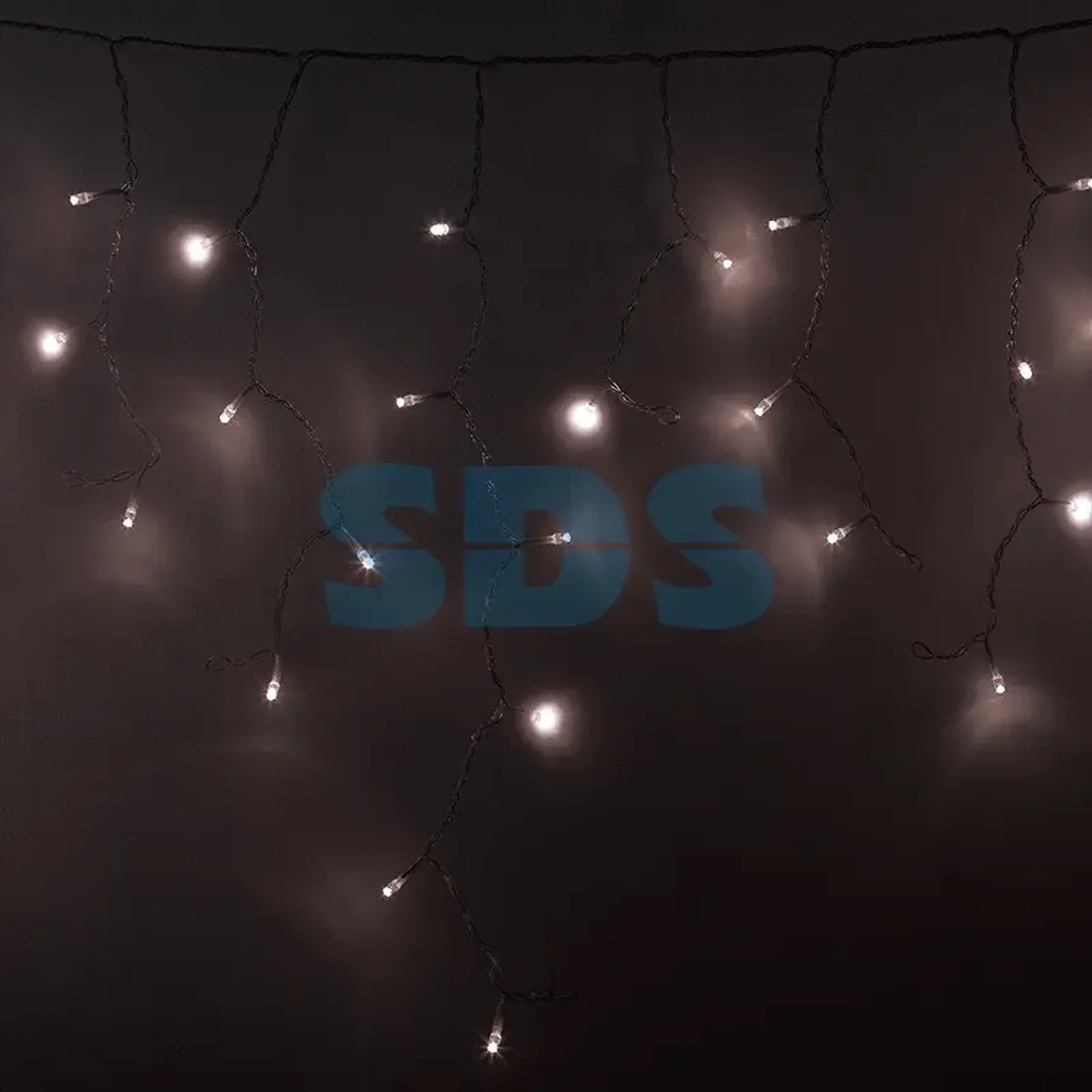 Гирлянда Айсикл (бахрома) светодиодный, 2,4 х 0,6 м, Прозрачный провод, 230 В, диоды ТЕПЛЫЙ БЕЛЫЙ,  88 LED NEON-NIGHT