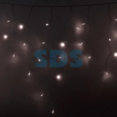 Гирлянда Айсикл (бахрома) светодиодный, 2,4 х 0,6 м, Прозрачный провод, 230 В, диоды ТЕПЛЫЙ БЕЛЫЙ, 88 LED NEON-NIGHT