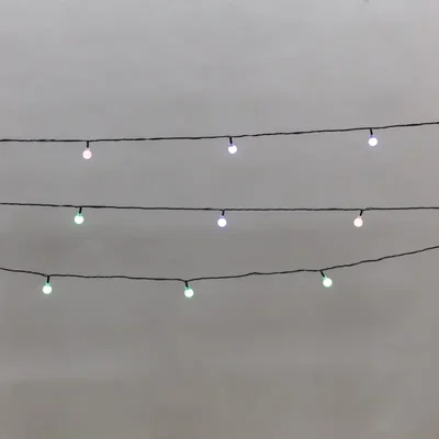 Гирлянда светодиодная Шарики 5м, 20LED, IP20, зеленый провод, свечение мульти (RG/RB), мигание, 230В NEON-NIGHT