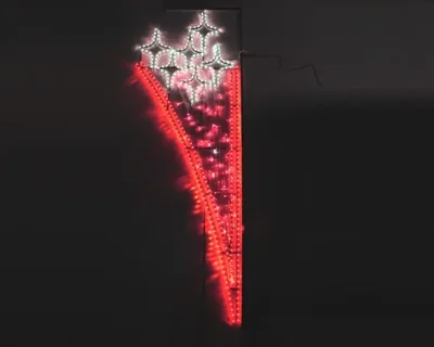 FLESI-LED-6STAR-240V-R-W/W-F(W) производство Flesi (РФ) 200х65см белые звезды, белый f