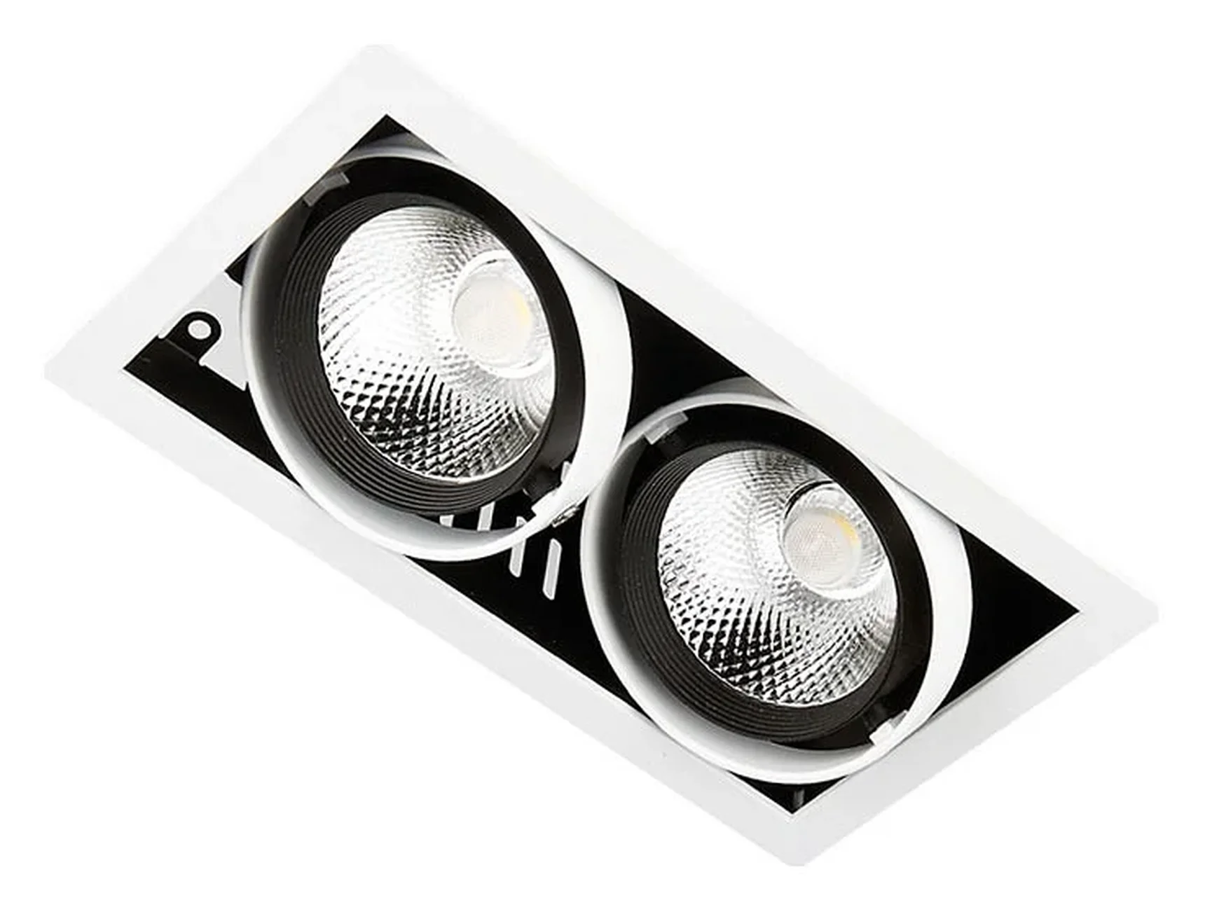 Карданный встраиваемый светодиодный светильник T812 BK/CH 2*12W 4200K