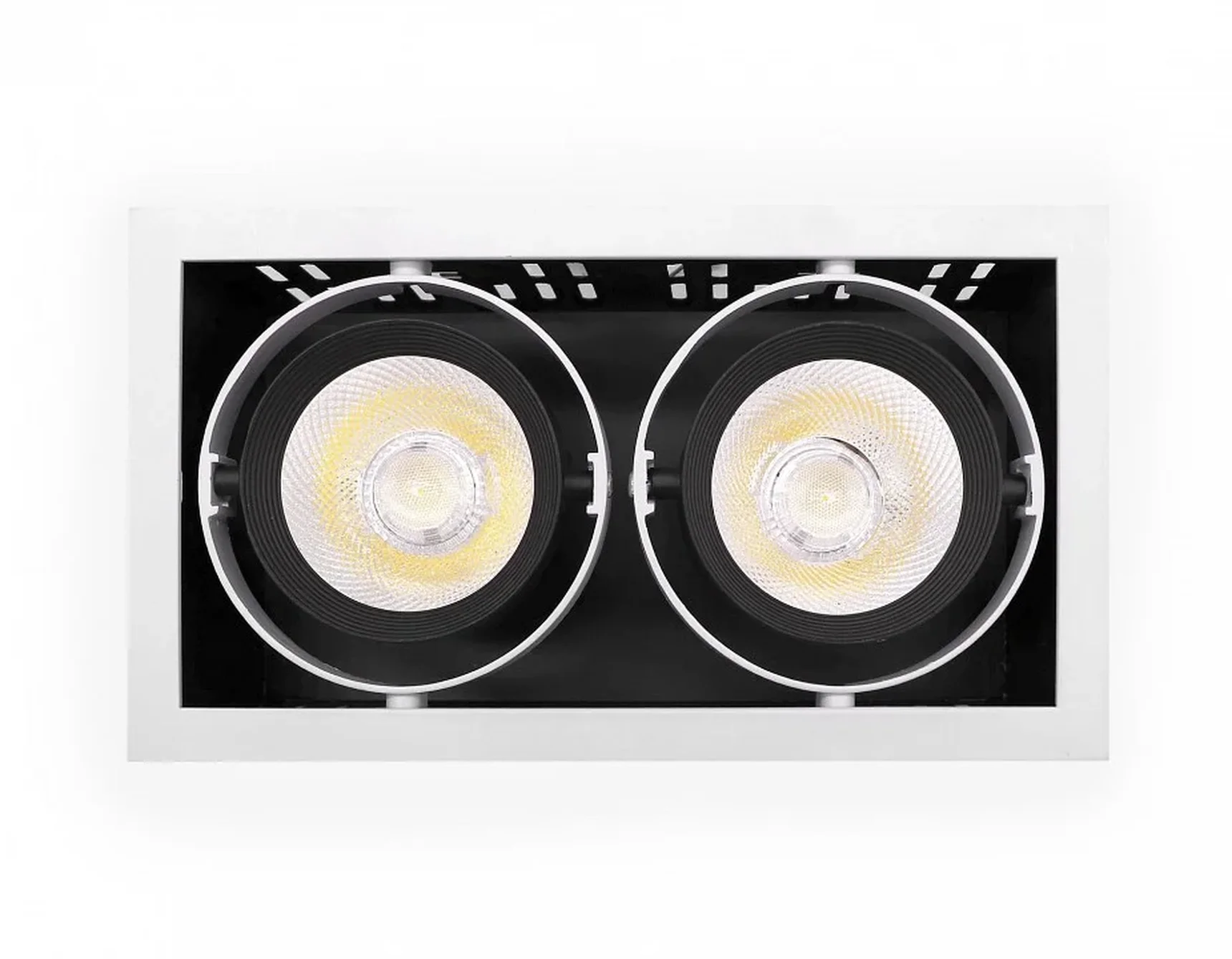 Карданный встраиваемый светодиодный светильник T812 BK/CH 2*12W 4200K
