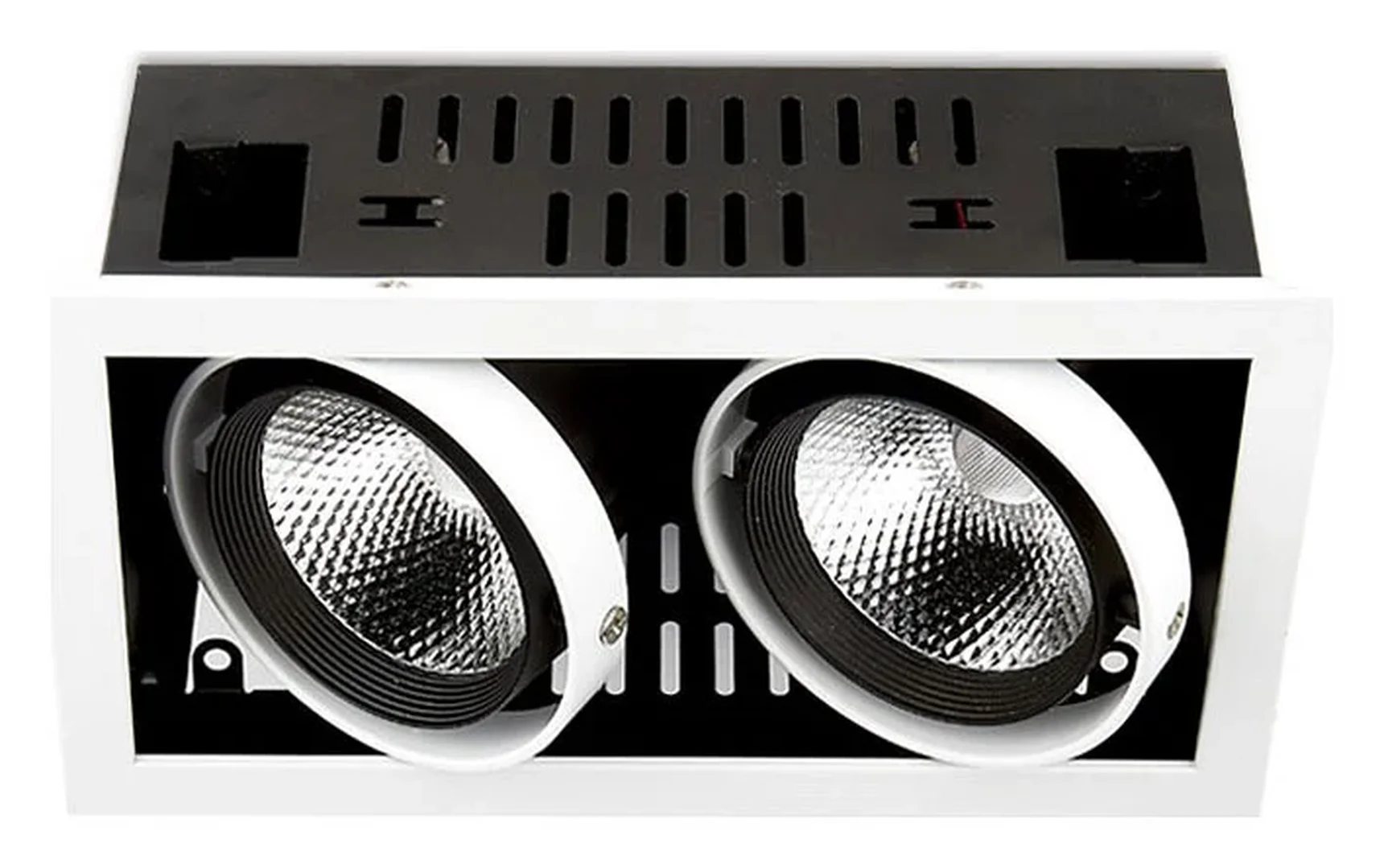 Карданный встраиваемый светодиодный светильник T812 BK/CH 2*12W 4200K