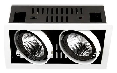Карданный встраиваемый светодиодный светильник T812 BK/CH 2*12W 4200K