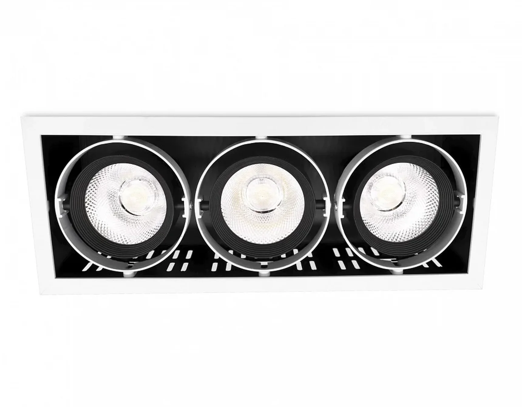 Карданный встраиваемый светодиодный светильник T813 BK/CH 3*12W 4200K