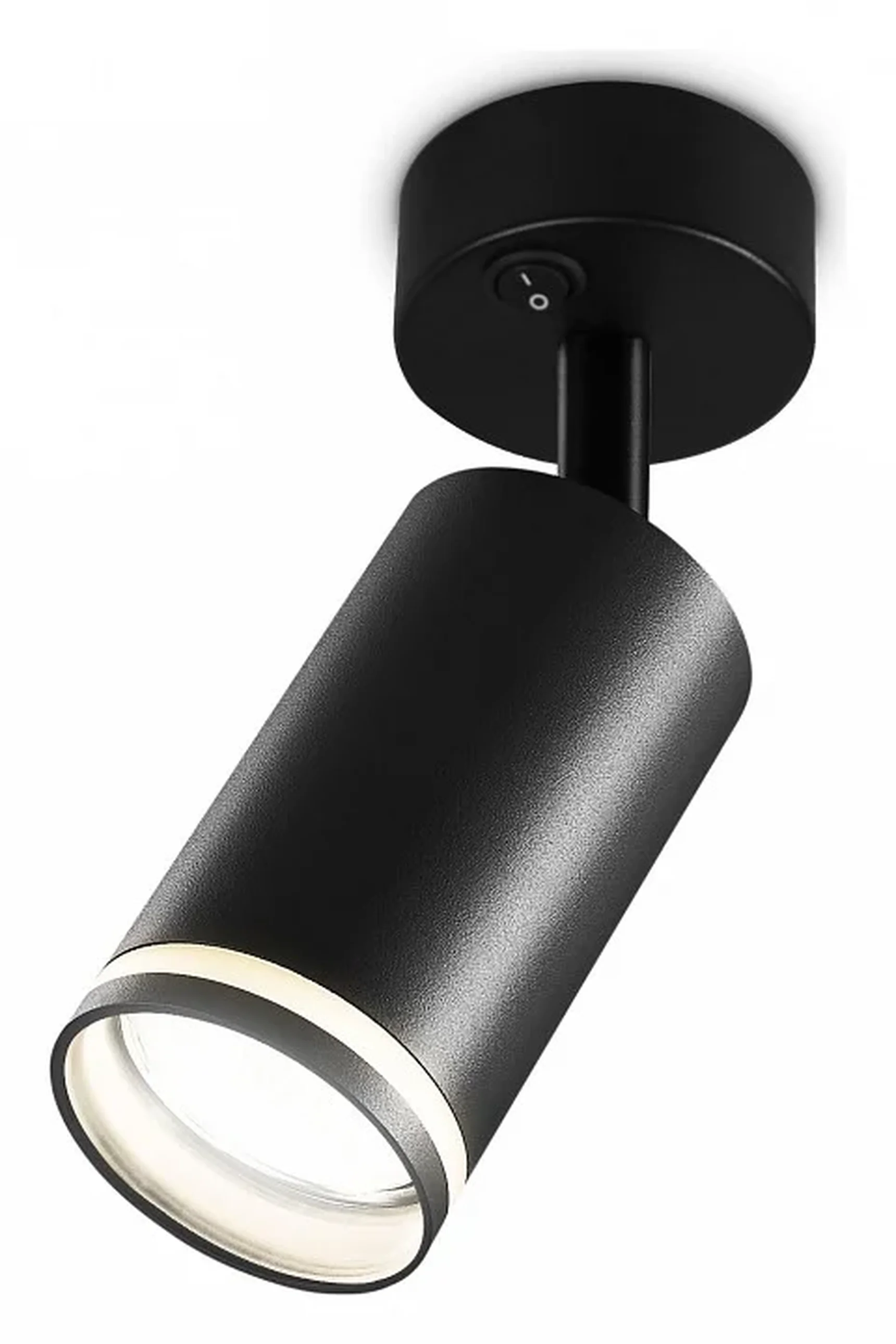 Накладной спот с выключателем TA121 BK черный GU10 max 12W D70*164*D55