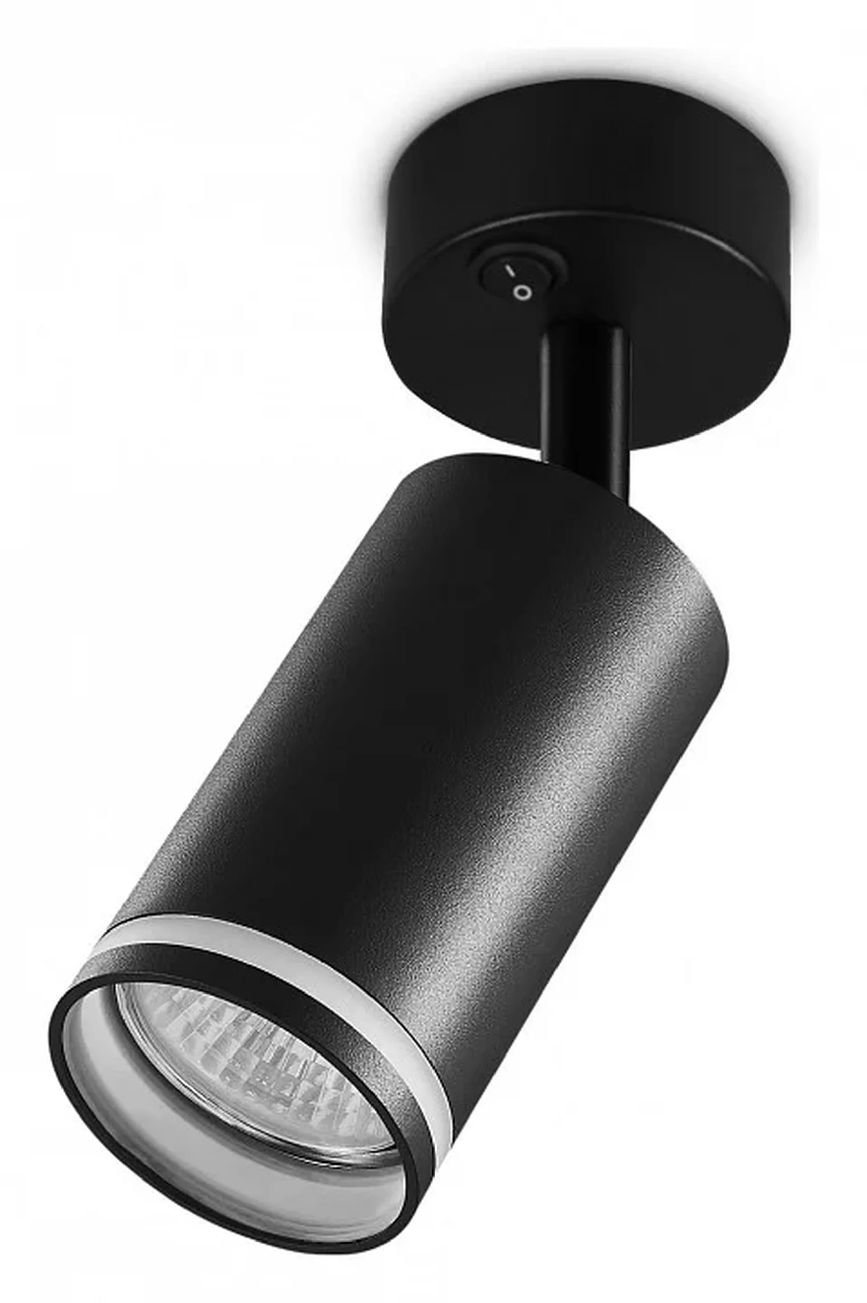 Накладной спот с выключателем TA121 BK черный GU10 max 12W D70*164*D55