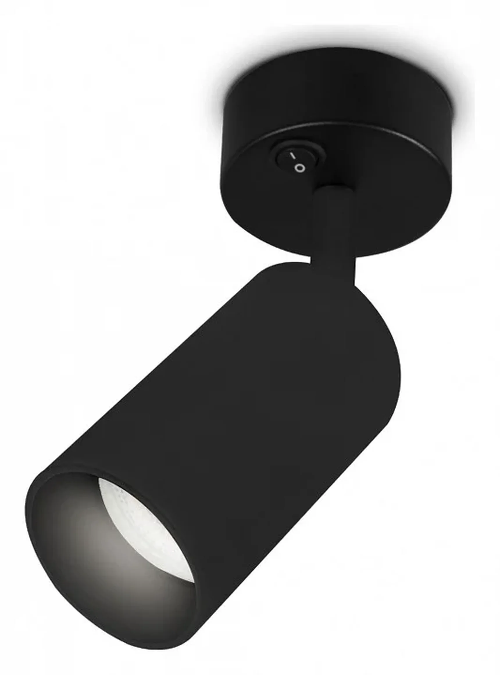 Накладной спот с выключателем TA127 BK черный GU10 max 12W D70*164*D55