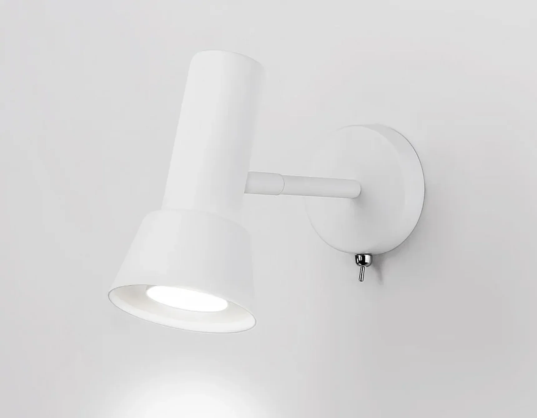 Светильник настенный с выключателем TA13128 WH белый GU10 max 12W D85*L150*H240