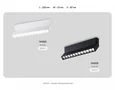Светильник светодиодный накладной TA1829 BK черный LED 12W 4200K 230*22*87