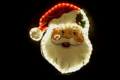 PN-008-24 "Дед Мороз" (пластик), LED 44*48 см