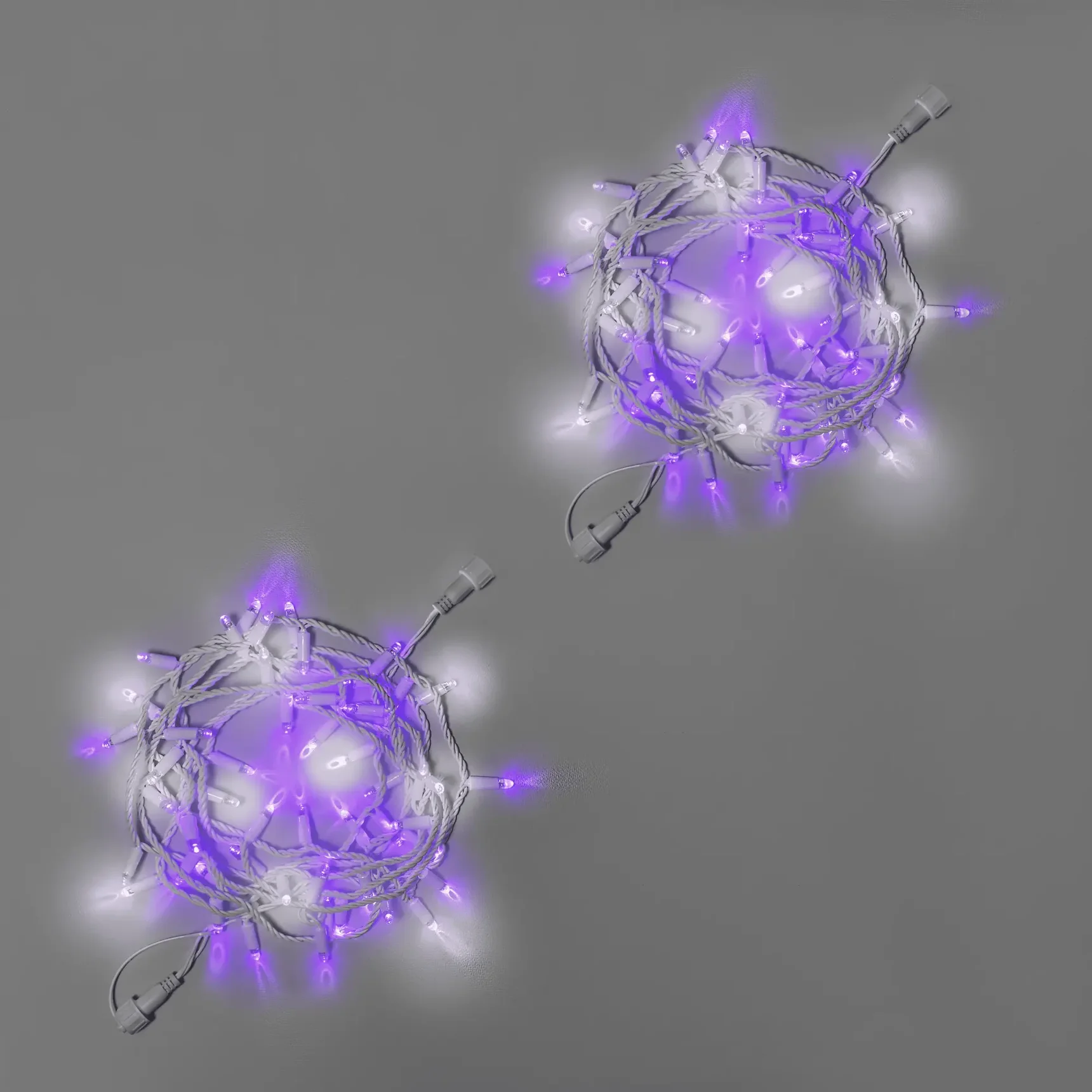 Светодиодная гирлянда INOXHUB Нить 10м, 100 LED, соединяемая, с мерцанием, 220В, IP65, белый резиновый провод 2.3мм, ФИОЛЕТОВАЯ