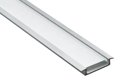 Профиль алюминиевый встраиваемый широкий, серебро, CAB252