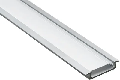 Профиль алюминиевый встраиваемый широкий, серебро, CAB252