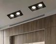 Встраиваемый поворотный точечный светильник GU5.3 TN102746/2 BK черный IP20 GU5.3/2 180*95*25