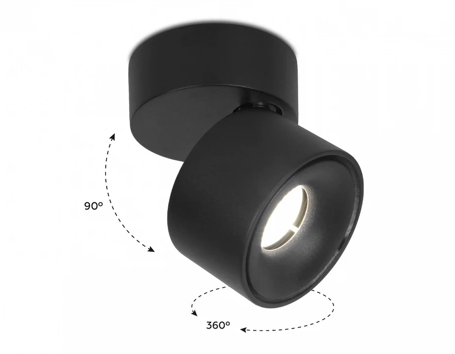 Накладной поворотный светодиодный светильник TN269 SBK черный песок LED 4200K 7W D75*83