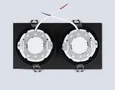 Светильник встраиваемый TN51827/2 BK черный GX53/2 max 15W 215*110*39