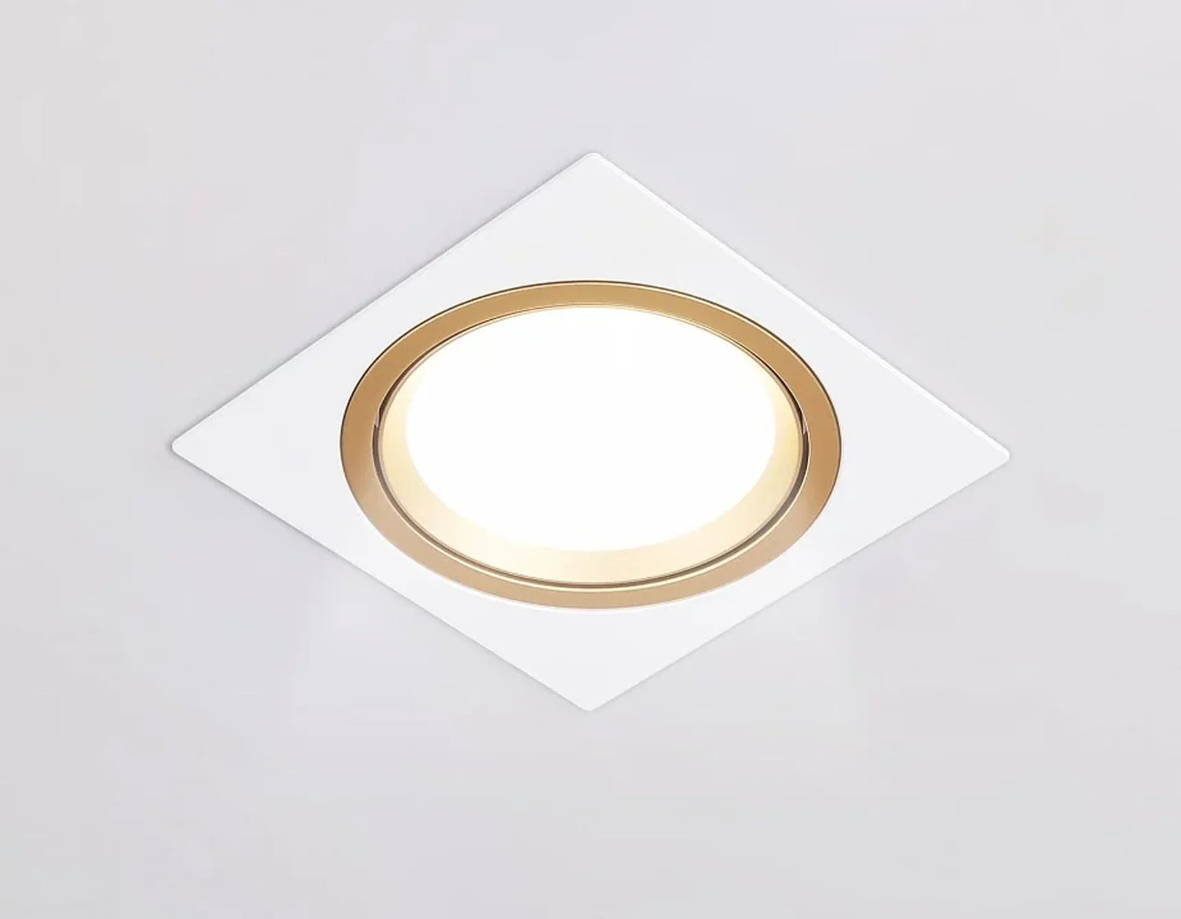 Светильник встраиваемый поворотный точечный TN51916 WH/GD белый/золото GX53 max 12W 115*115*23