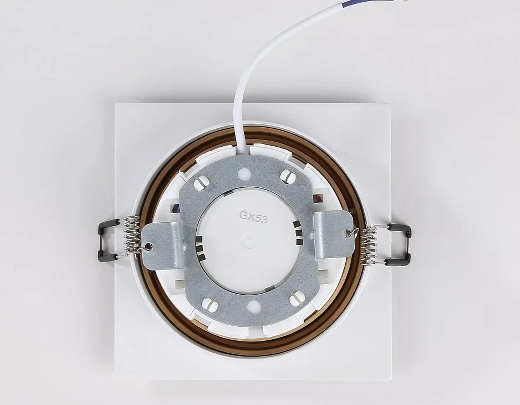 Светильник встраиваемый поворотный точечный TN51916 WH/GD белый/золото GX53 max 12W 115*115*23