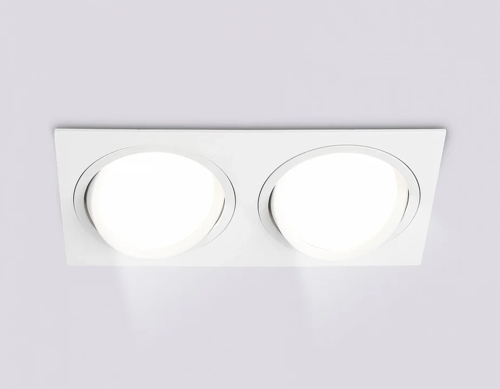 Светильник встраиваемый поворотный точечный GX53 TN51919/2 WH белый GX53 max 12W 220*115*23