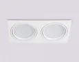 Светильник встраиваемый поворотный точечный GX53 TN51919/2 WH белый GX53 max 12W 220*115*23