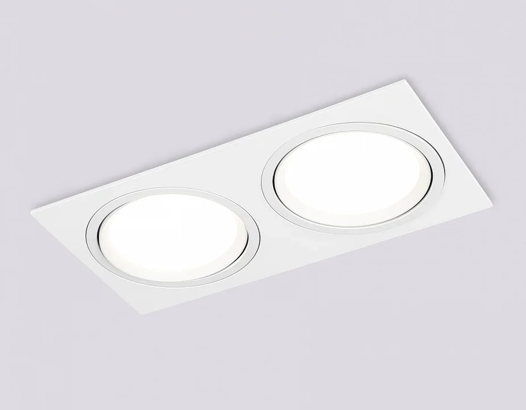 Светильник встраиваемый поворотный точечный GX53 TN51919/2 WH белый GX53 max 12W 220*115*23