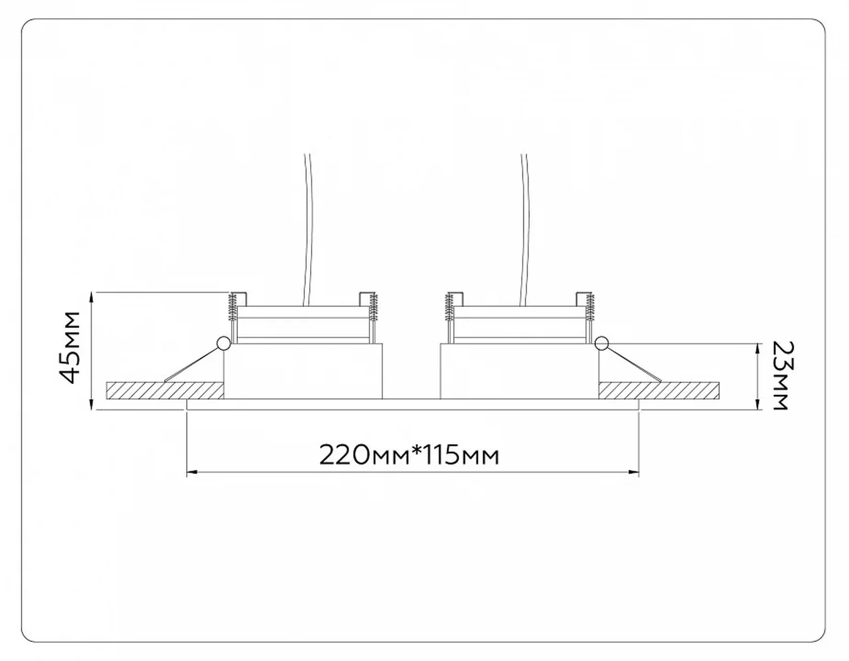 Светильник встраиваемый поворотный точечный GX53 TN51919/2 WH белый GX53 max 12W 220*115*23