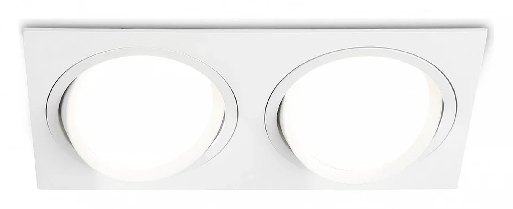 Светильник встраиваемый поворотный точечный GX53 TN51919/2 WH белый GX53 max 12W 220*115*23