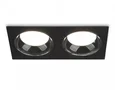 Светильник встраиваемый TN52344/2 SBK/GBK черный песок/черный глянец GX53 max 12W 220*115*25