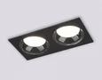 Светильник встраиваемый TN52344/2 SBK/GBK черный песок/черный глянец GX53 max 12W 220*115*25