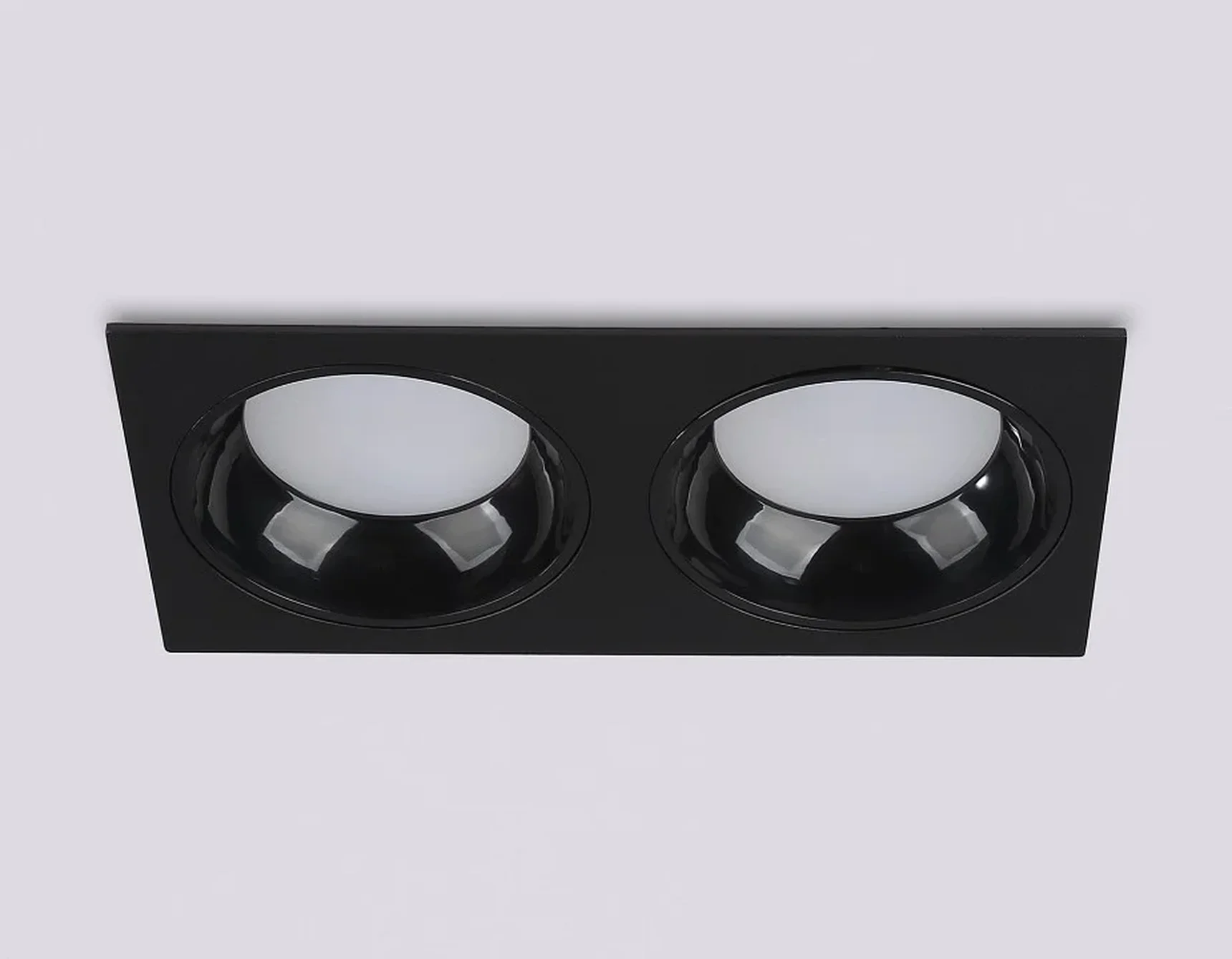 Светильник встраиваемый TN52344/2 SBK/GBK черный песок/черный глянец GX53 max 12W 220*115*25