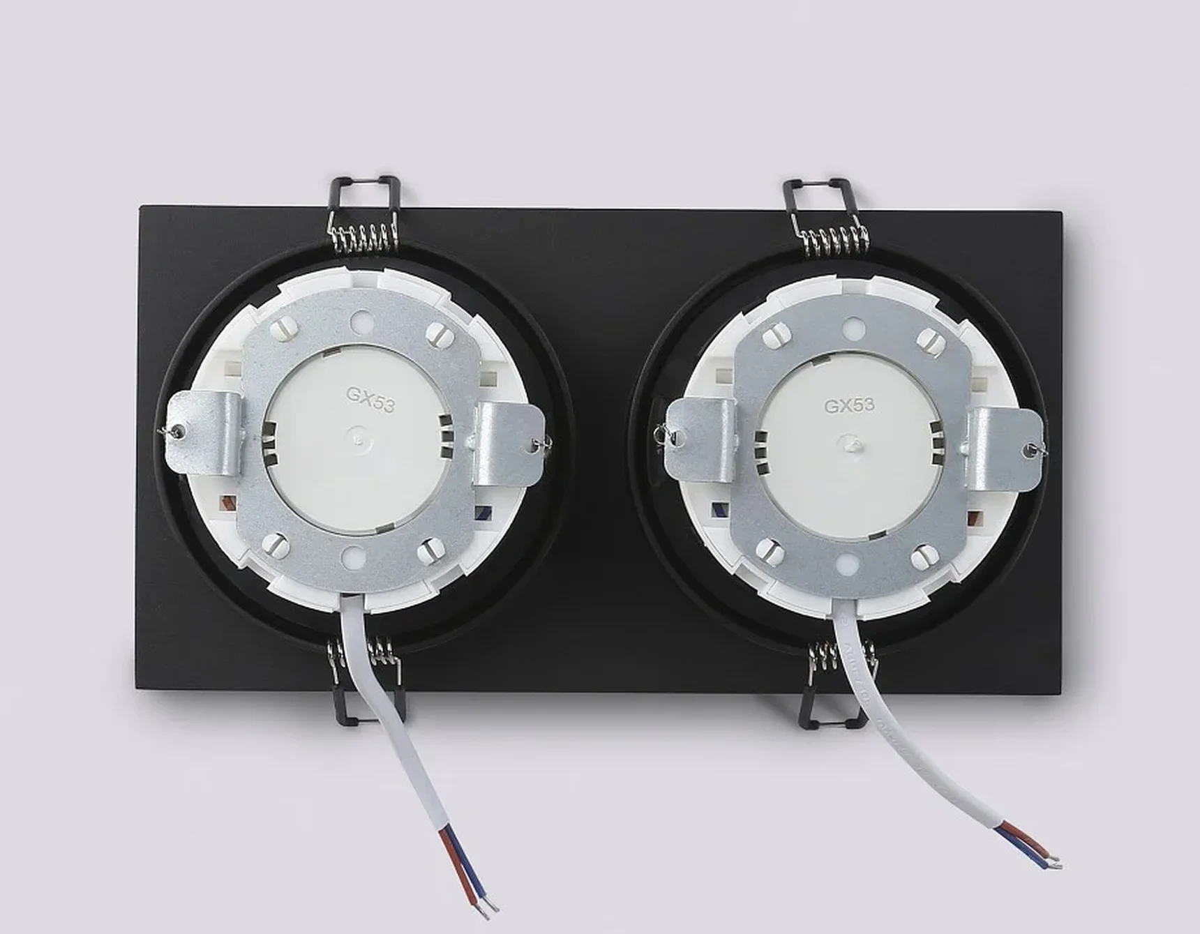 Светильник встраиваемый TN52344/2 SBK/GBK черный песок/черный глянец GX53 max 12W 220*115*25